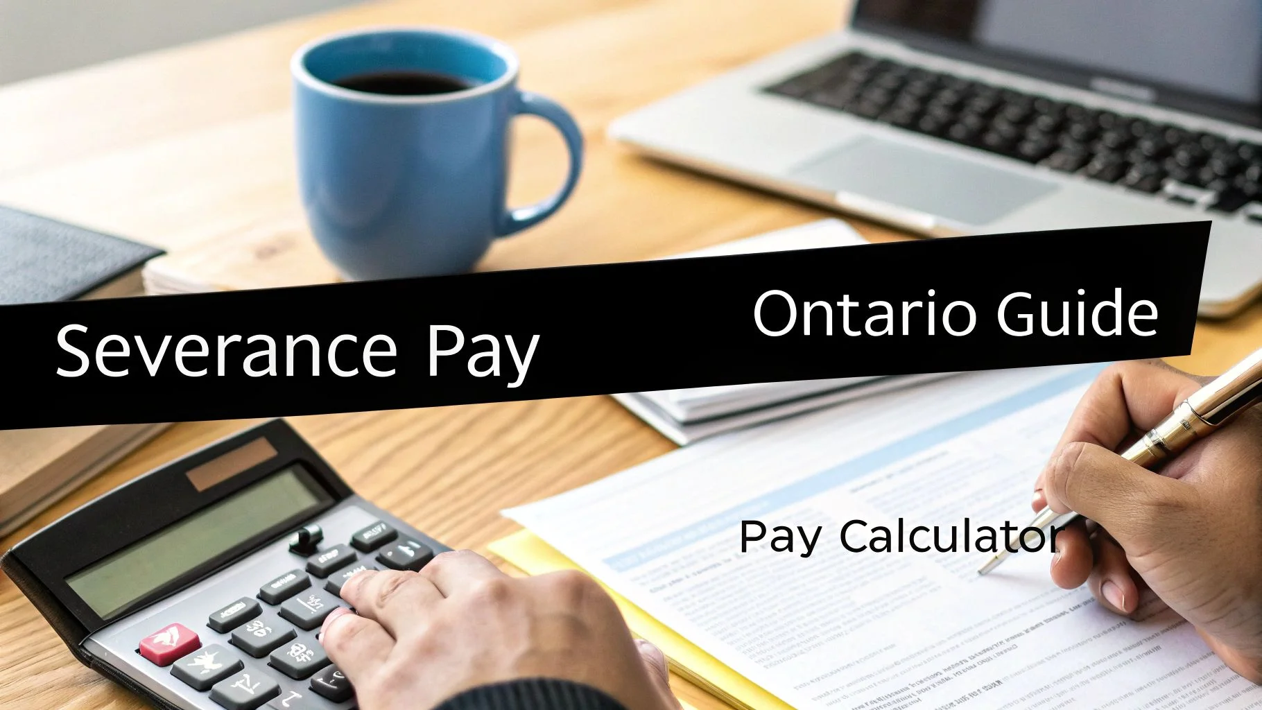 Ontario employee reviewing a severance offer before using a calculator